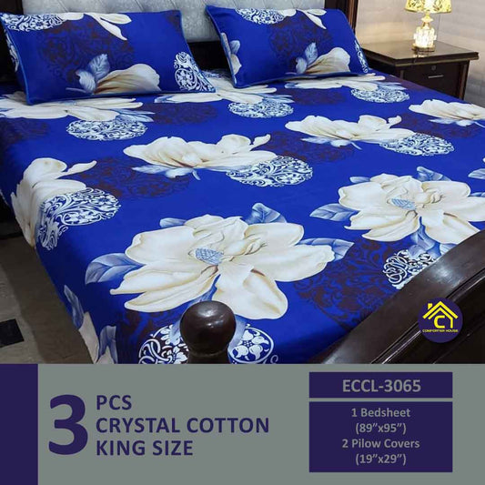 Comforter House | Crystal Bedsheet | Double Bed | King Size | ECCL-3065
