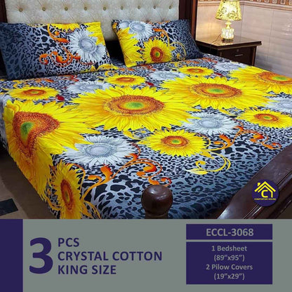 Comforter House | Crystal Bedsheet | Double Bed | King Size | ECCL-3068