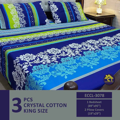 Comforter House | Crystal Bedsheet | Double Bed | King Size | ECCL-3078