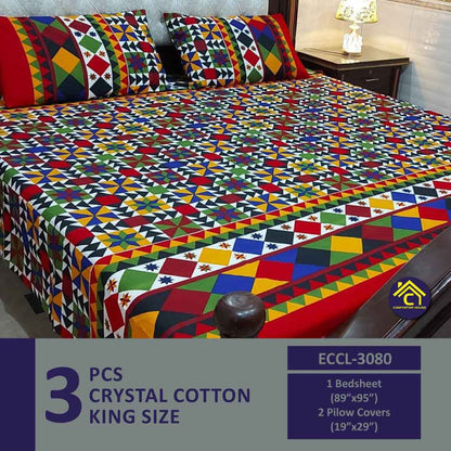 Comforter House | Crystal Bedsheet | Double Bed | King Size | ECCL-3080