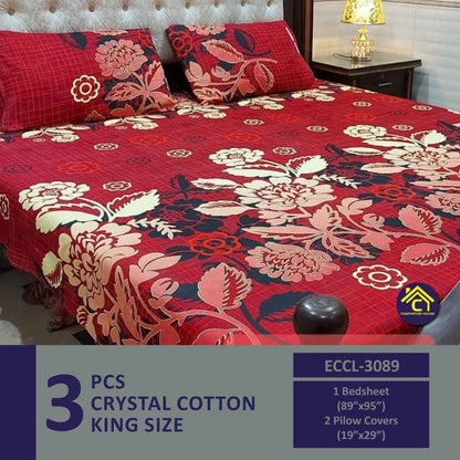 Comforter House | Crystal Bedsheet | Double Bed | King Size | ECCL-3089