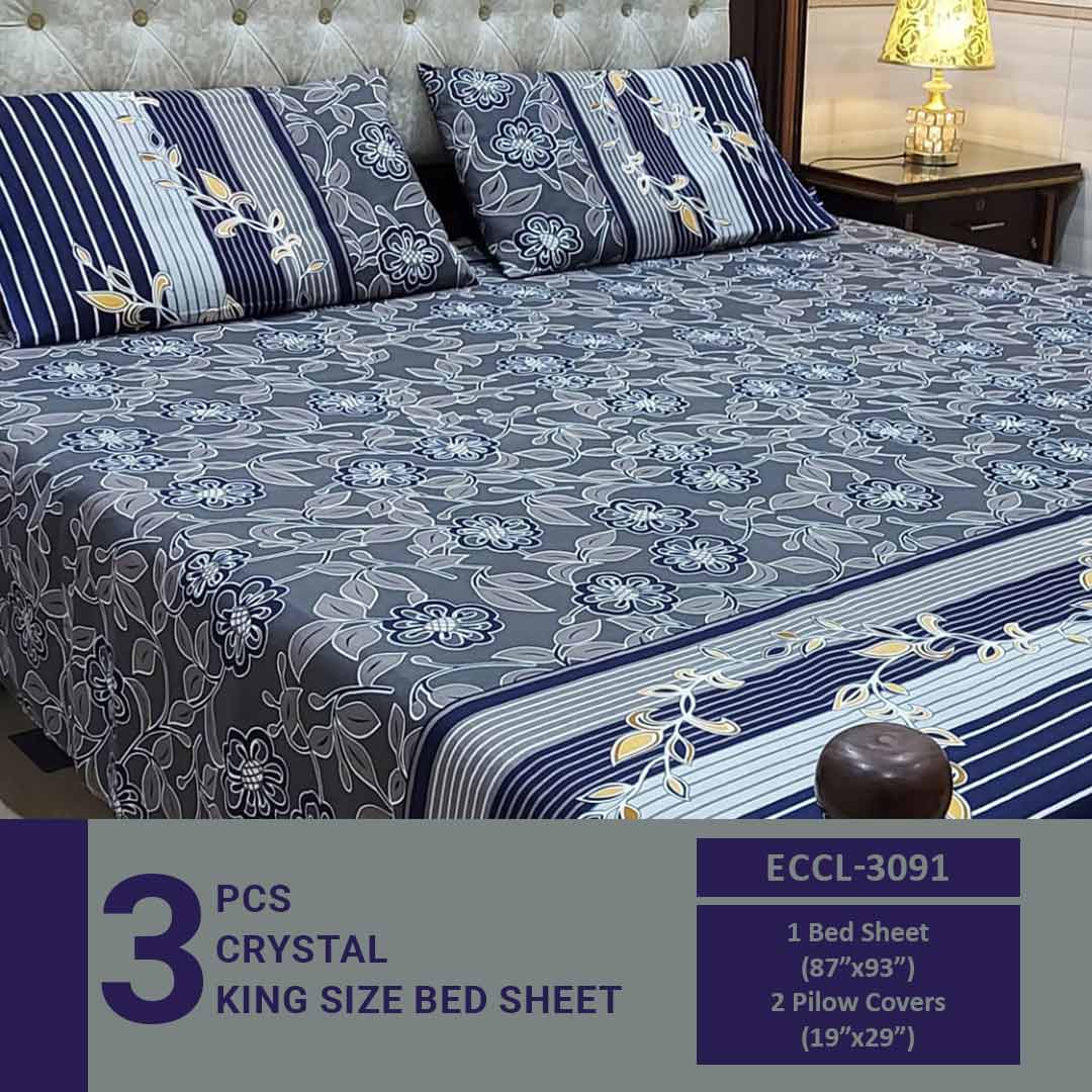 Comforter House | Crystal Bedsheet | Double Bed | King Size | ECCL-3091