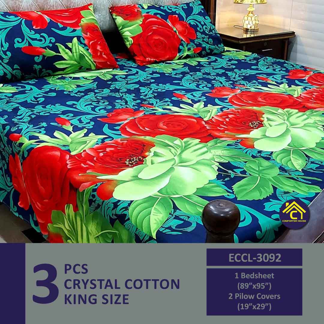 Comforter House | Crystal Bedsheet | Double Bed | King Size | ECCL-3092