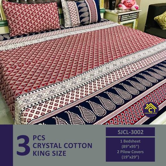 Comforter House | Crystal Bedsheet | Double Bed | King Size | SJCL-3002