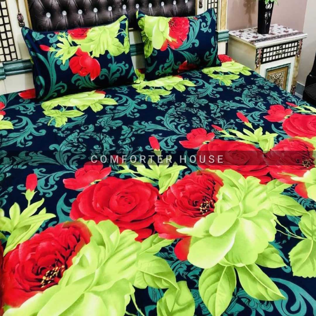 Comforter House | Crystal Bedsheet | Double Bed | King Size | SJCL-3044