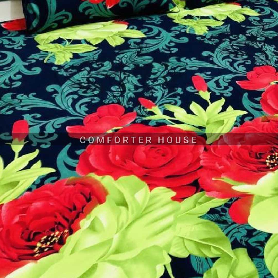 Comforter House | Crystal Bedsheet | Double Bed | King Size | SJCL-3044