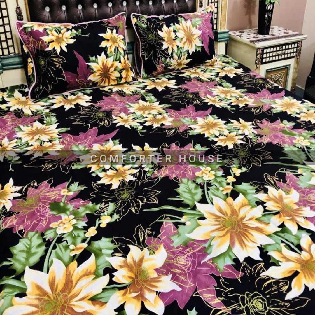 Comforter House | Crystal Bedsheet | Double Bed | King Size | SJCL-3047