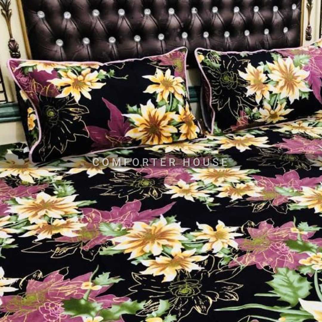 Comforter House | Crystal Bedsheet | Double Bed | King Size | SJCL-3047