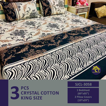 Comforter House | Crystal Bedsheet | Double Bed | King Size | SJCL-3058