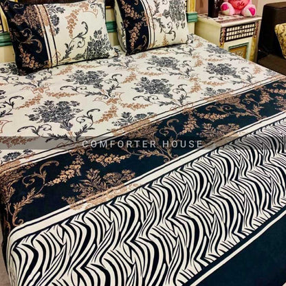 Comforter House | Crystal Bedsheet | Double Bed | King Size | SJCL-3058