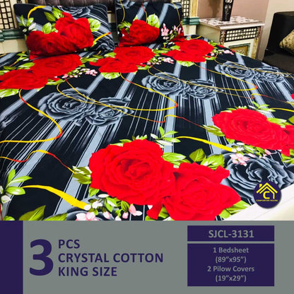 Comforter House | Crystal Bed Sheet | Double Bed | King Size | SJCL-3131