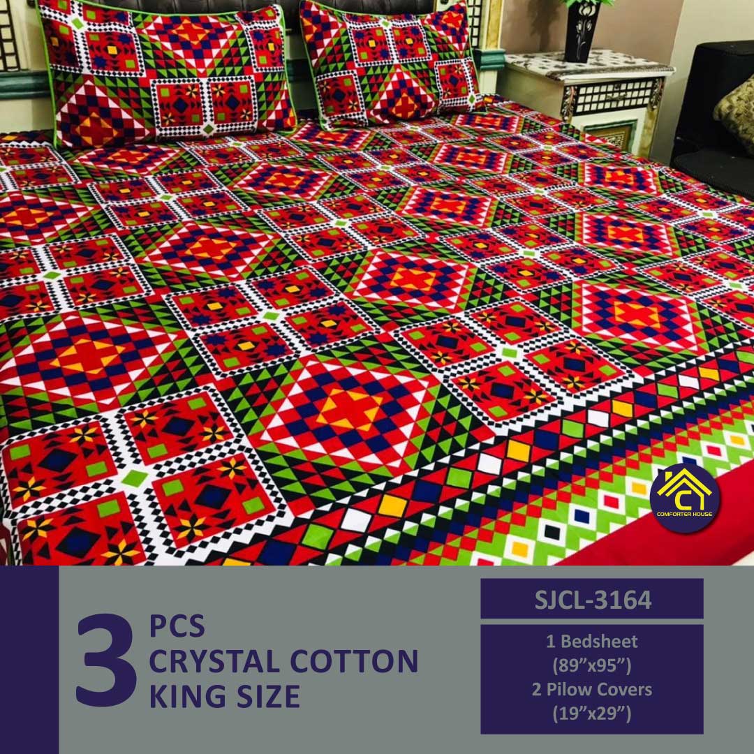 Comforter House | Crystal Bed Sheet | Double Bed | King Size | SJCL-3164