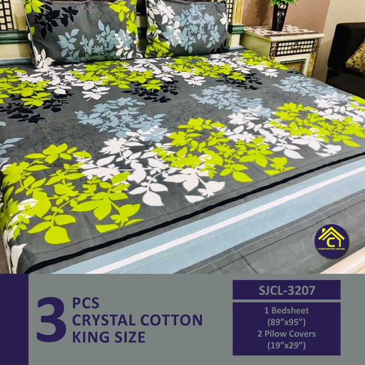 Comforter House | Crystal Bedsheet | Double Bed | King Size | SJCL-3207