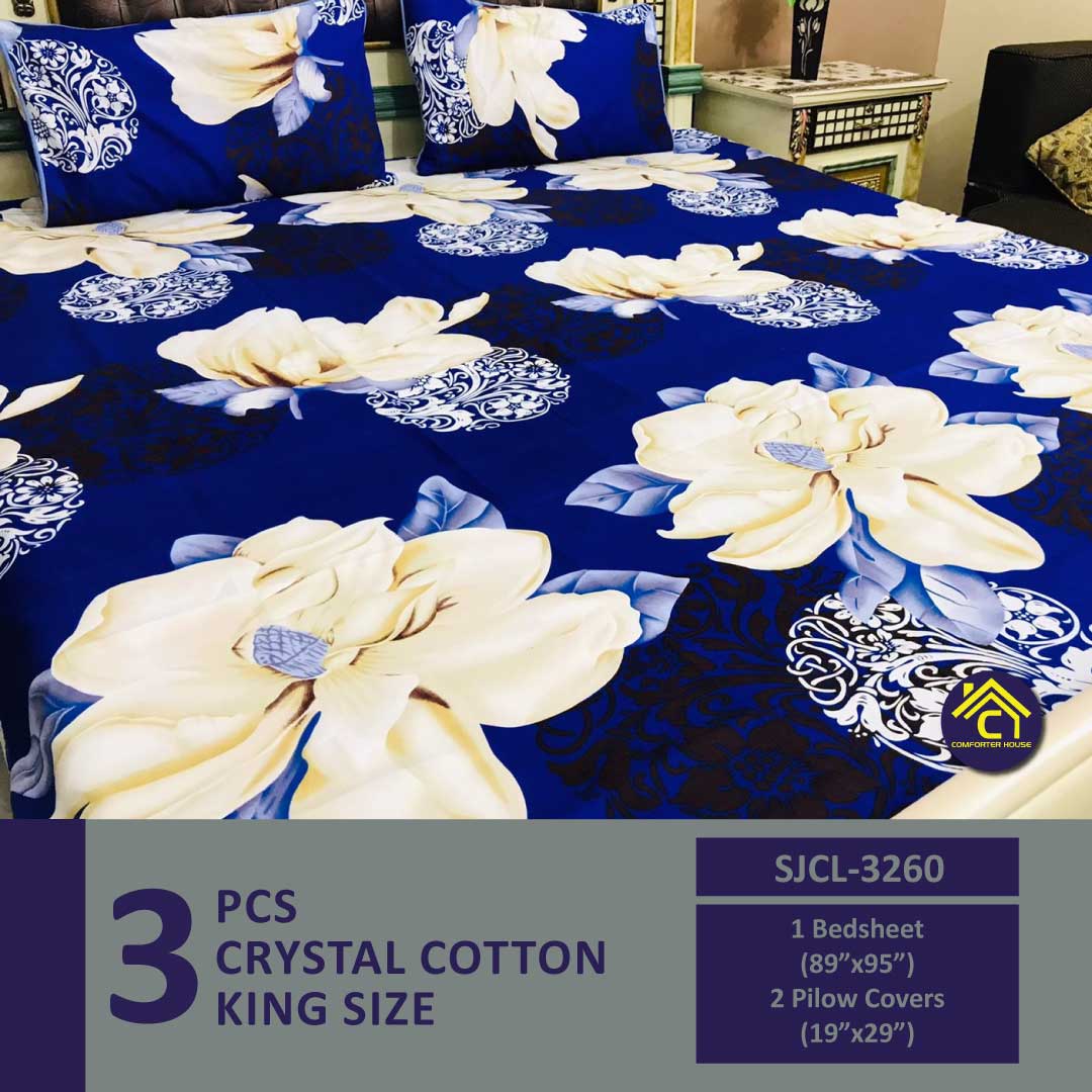 Crystal Bedsheet | Double Bed | King Size | SJCL-3260