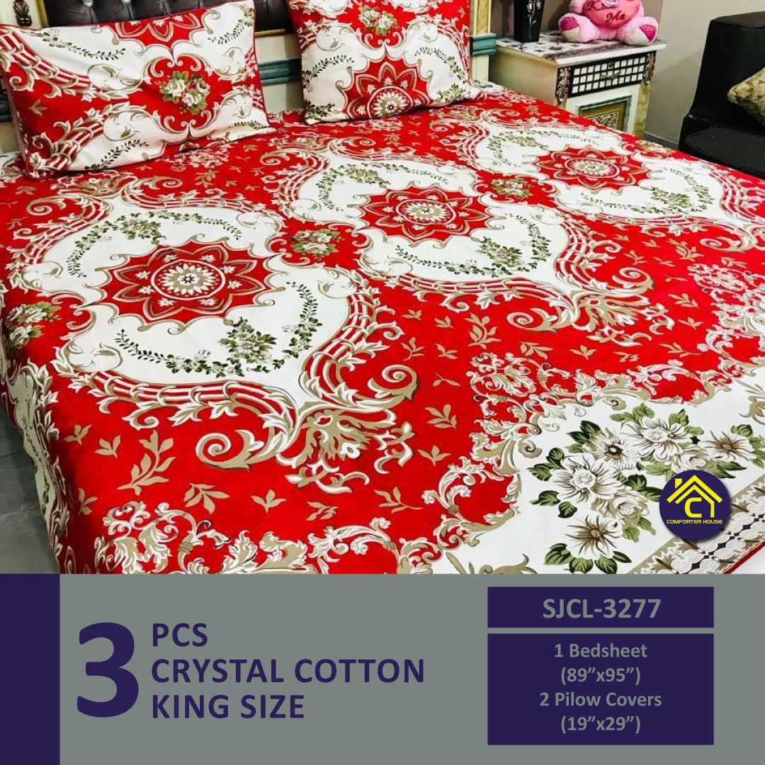 Comforter House | Crystal Bedsheet | Double Bed | King Size | SJCL-3277