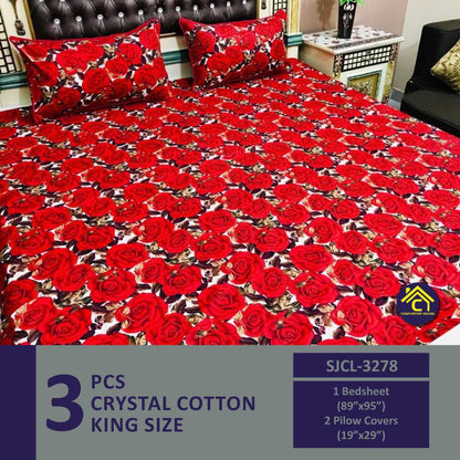 Comforter House | Crystal Bed Sheet | Double Bed | King Size | SJCL-3278