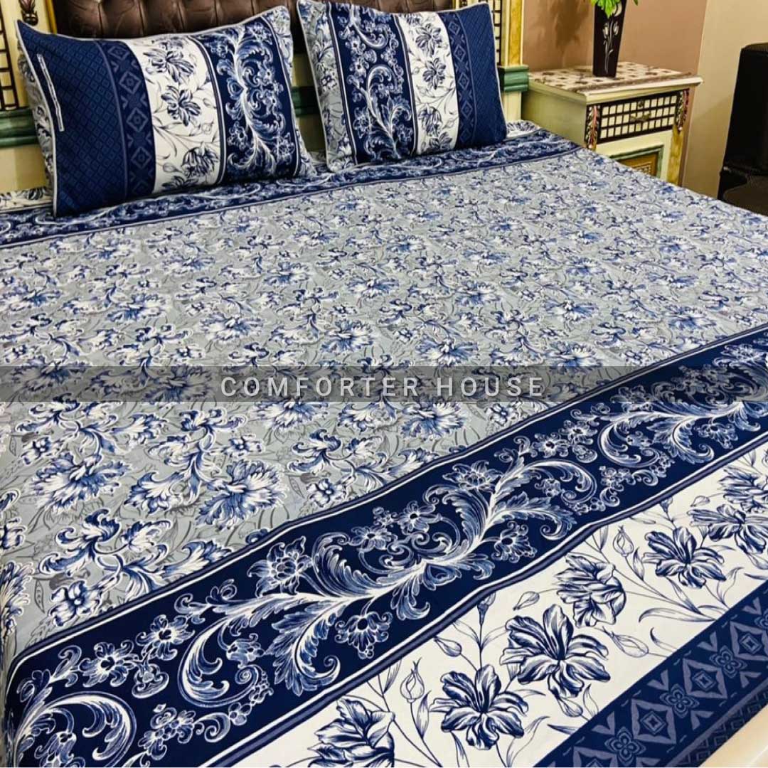 Comforter House | Crystal Bedsheet | Double Bed | King Size | SJCL-3279