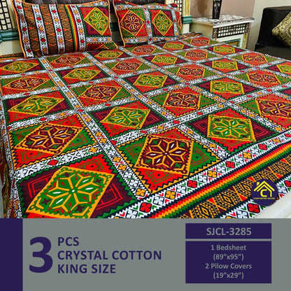 Comforter House | Crystal Bed Sheet | Double Bed | King Size | SJCL-3285