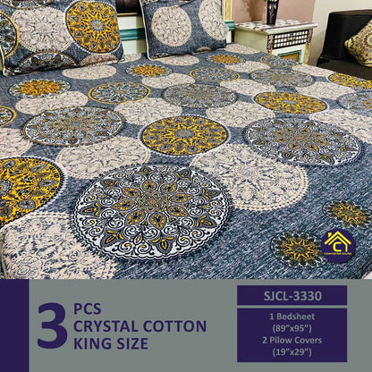 Comforter House | Crystal Bed Sheet | Double Bed | King Size | SJCL-3330