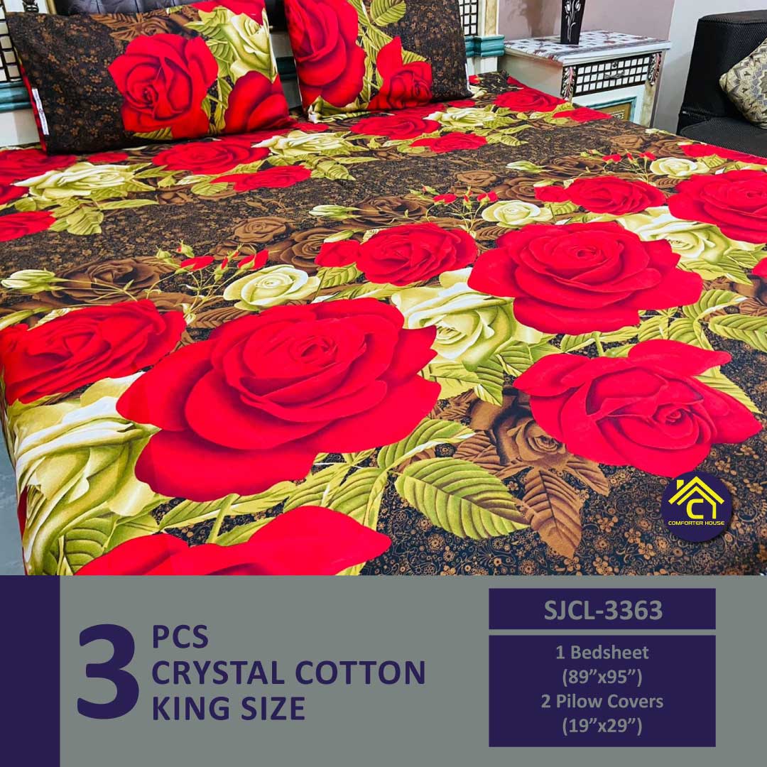 Comforter House | Crystal Bed Sheet | Double Bed | King Size | SJCL-3363