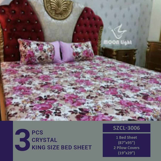 Crystal Bedsheet | Double Bed | King Size | SZCL-3006