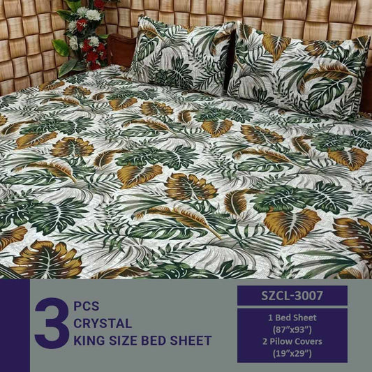 Comforter House | Crystal Bedsheet | Double Bed | King Size | SZCL-3007