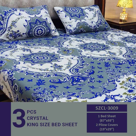 Comforter House | Crystal Bedsheet | Double Bed | King Size | SZCL-3009