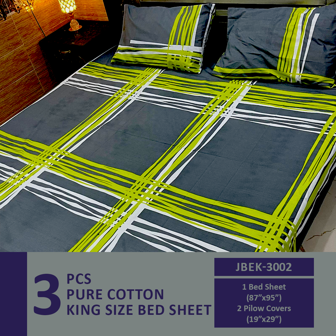 Comforter House | Pure Cotton Bed Sheet | Double Bed | King Size | Export Quality