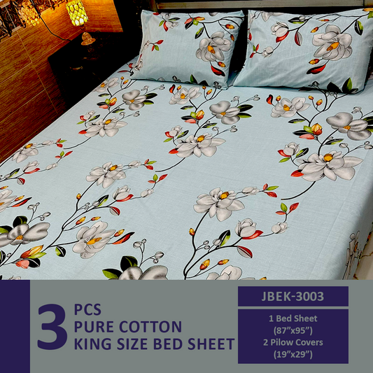 Comforter House | Pure Cotton Bed Sheet | Double Bed | King Size | Export Quality