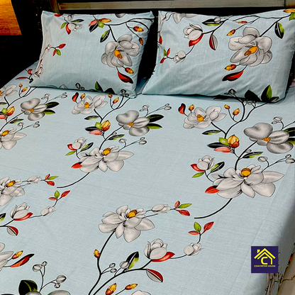 Comforter House | Pure Cotton Bed Sheet | Double Bed | King Size | Export Quality