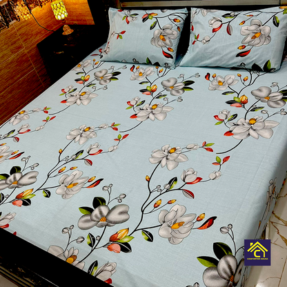 Comforter House | Pure Cotton Bed Sheet | Double Bed | King Size | Export Quality