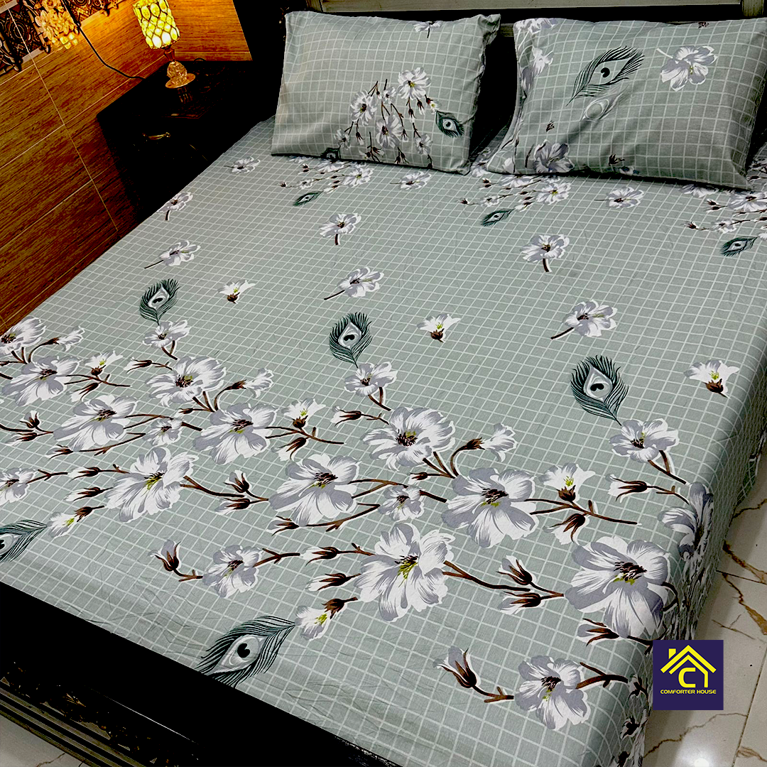 Comforter House | Pure Cotton Bed Sheet | Double Bed | King Size | Export Quality