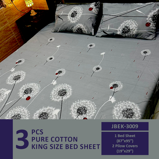 Comforter House | Pure Cotton Bed Sheet | Double Bed | King Size | Export Quality