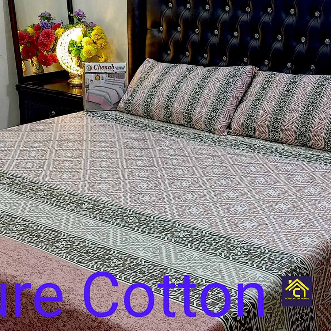 Comforter House | Pure Cotton Bed Sheet | Double Bed | King Size