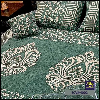 Comforter House | 4 Pcs Velvet Jacquard Fancy Bed Set