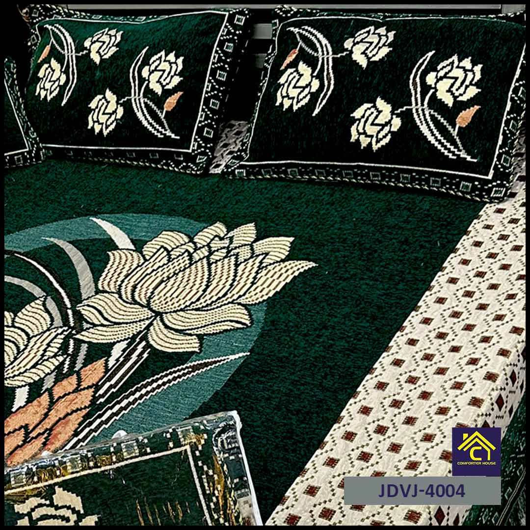 Comforter House | 4 Pcs Velvet Jacquard Fancy Bed Set