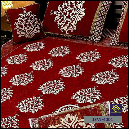 Comforter House | 4 Pcs Velvet Jacquard Fancy Bed Set