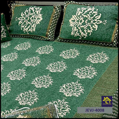 Comforter House | 4 Pcs Velvet Jacquard Fancy Bed Set